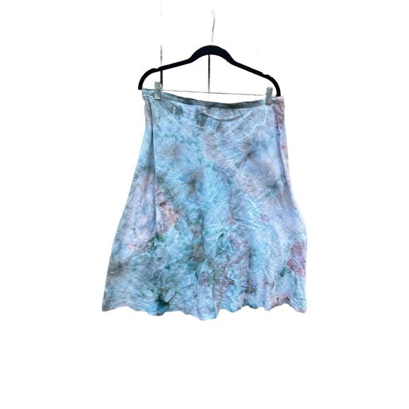 Tie Dye Midi Skirt | Women’s Bottoms | Geode Tie - Ice Dye | Upcycled Fashion - Picture 1 of 2